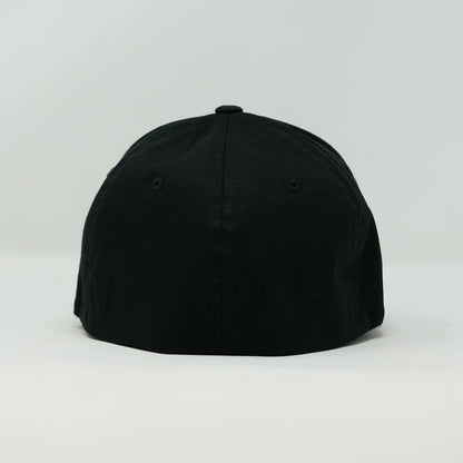 ima Puff Embroidered V-Flexfit Cotton Twill Cap Black
