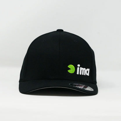 ima Puff Embroidered V-Flexfit Cotton Twill Cap Black