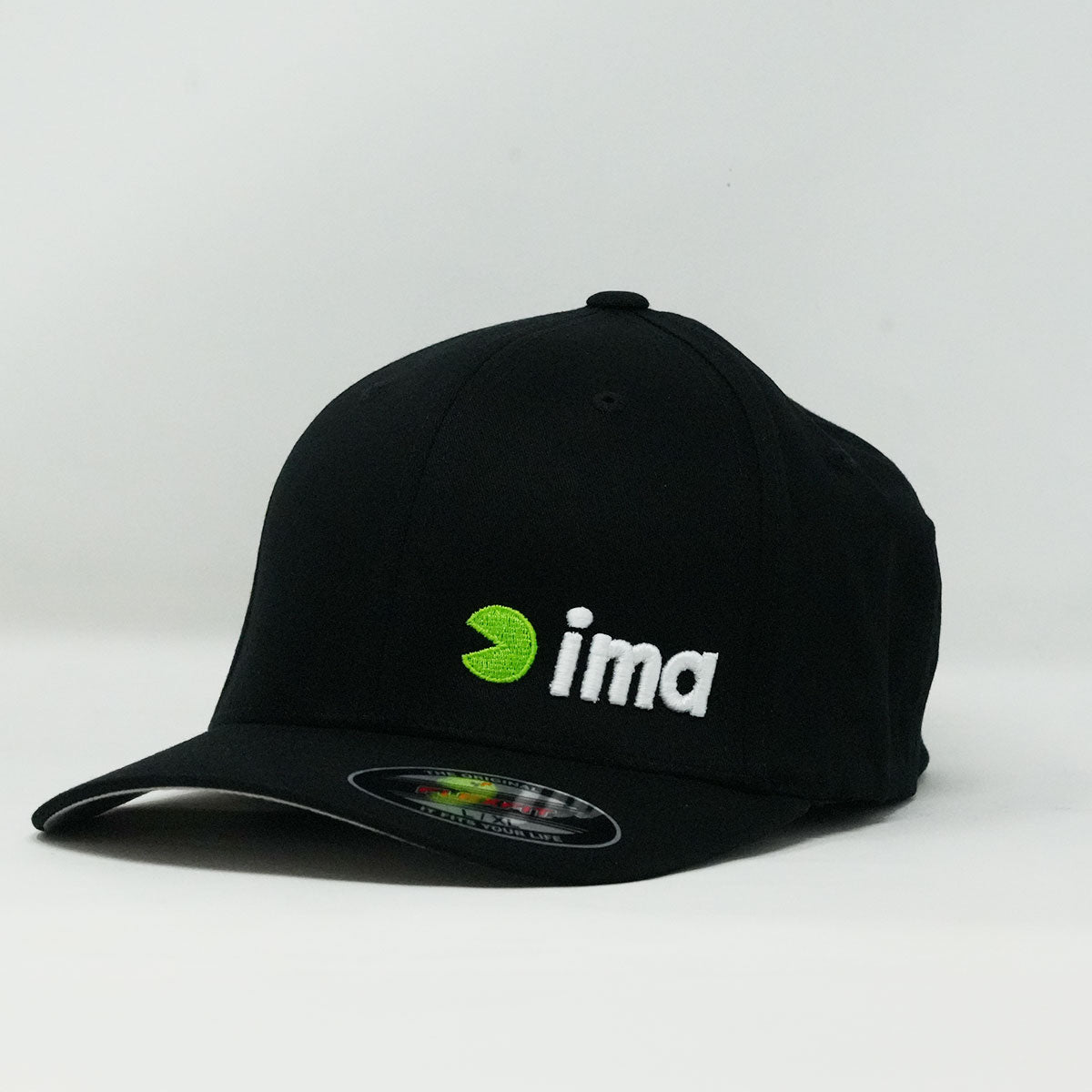 ima Puff Embroidered V-Flexfit Cotton Twill Cap Black