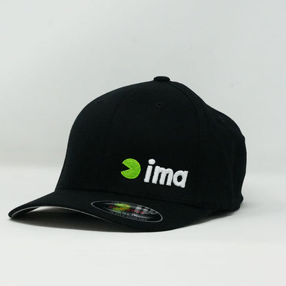 ima Puff Embroidered V-Flexfit Cotton Twill Cap Black
