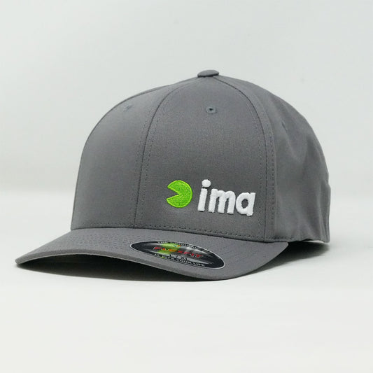 ima Puff Embroidered V-Flexfit Cotton Twill Cap Grey